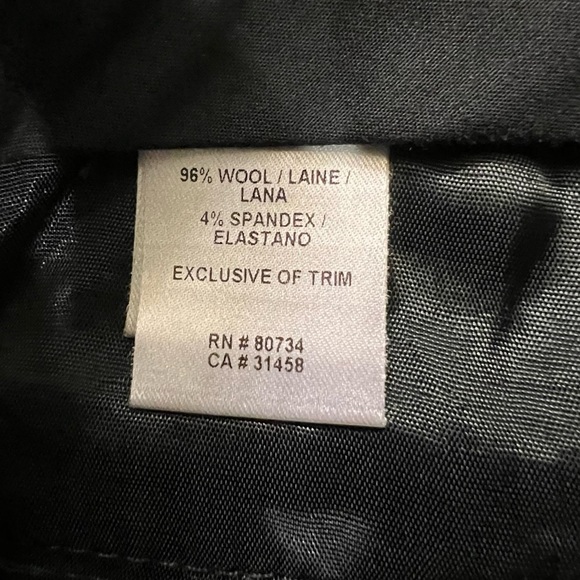 BCBGMaxAzria Camilla Wide Leg Black Wool Dress Pants Sz 8 - Picture 10 of 12